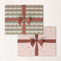 jolly scallops + sugarplum confetti double-sided gift wrap
