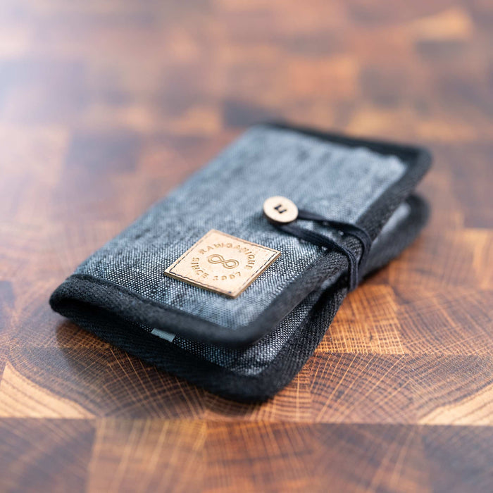 organic linen passport wallet