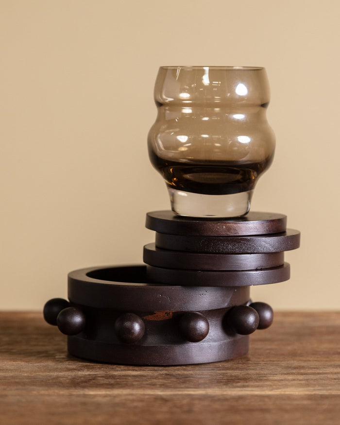 Kaiba Coaster Set in Acacia Wood - Lone Fox