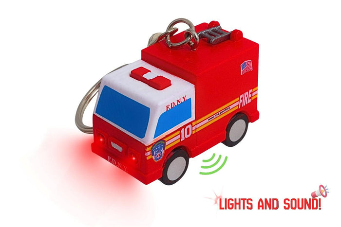 Keychain: FDNY Fire Truck Keychain with Lights and Sound