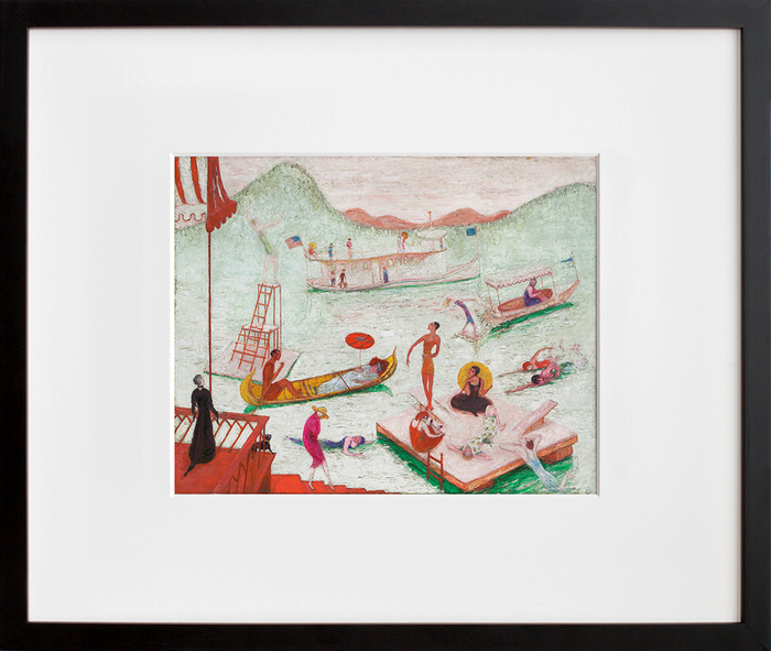 Lake Placid by Florine Stettheimer in black frame