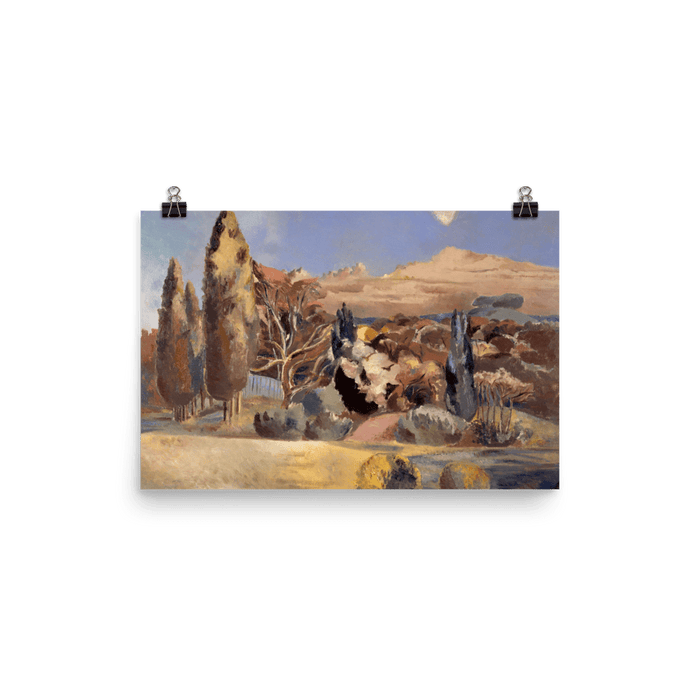 "Landscape of the Moon's First Quarter" Art Print - Lone Fox