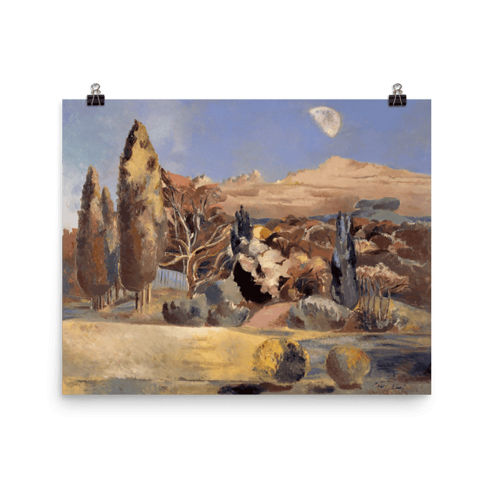 "Landscape of the Moon's First Quarter" Art Print - Lone Fox