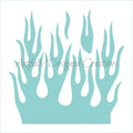 Large Flames Stencil