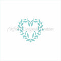 Laurel Wreath Heart Stencil