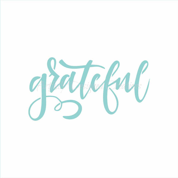 LC Sweets Grateful Stencil