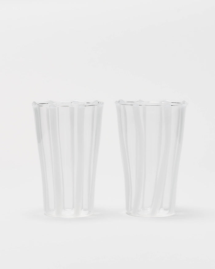 Le (Grand) Verre Bonbon Glasses, White (Set of 2) - Lone Fox