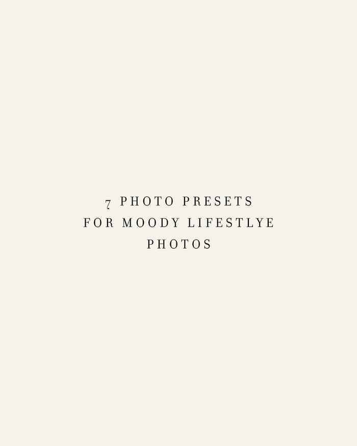 "Lifestyle" Photo Preset Pack - Lone Fox