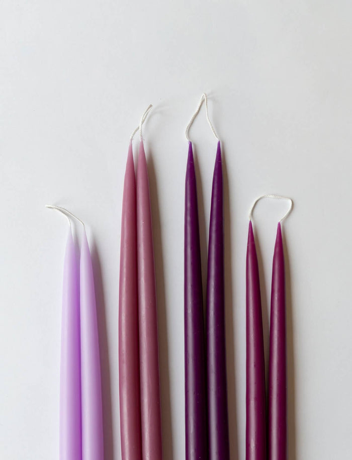 Light Heather Danish Taper Candle | 12" - Lone Fox