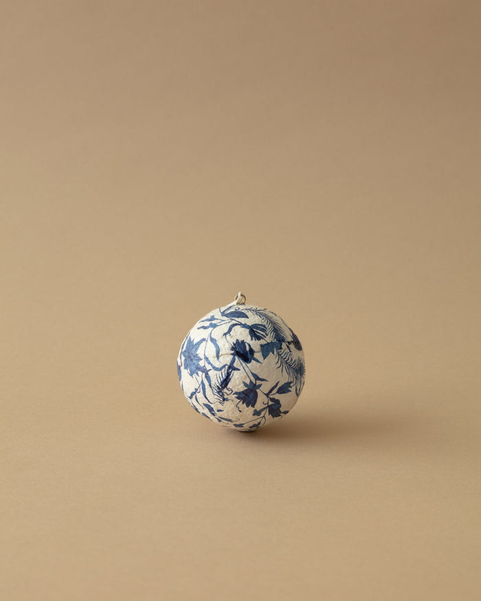 Lillian Paper Mache Ball Ornament - Lone Fox