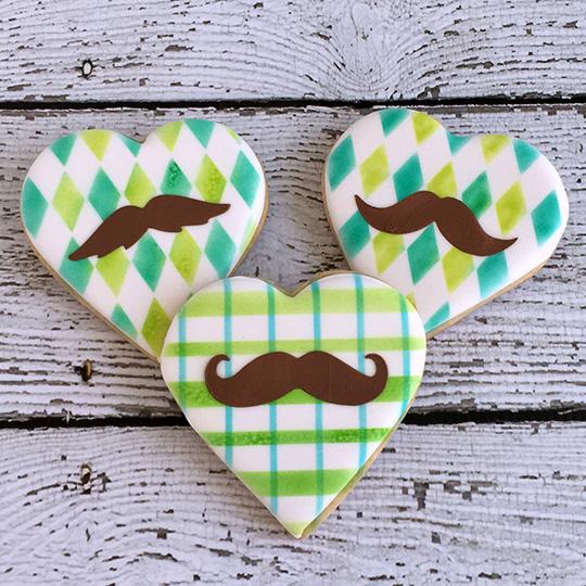 Lips and Mustaches Stencil