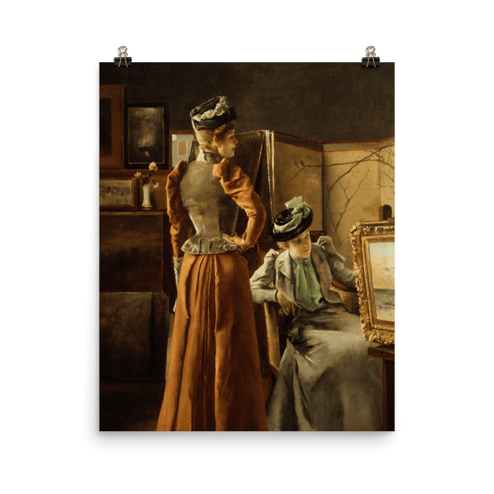 "Looking at a Painting (1891)" Art print - Lone Fox