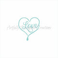 Love in Heart Stencil