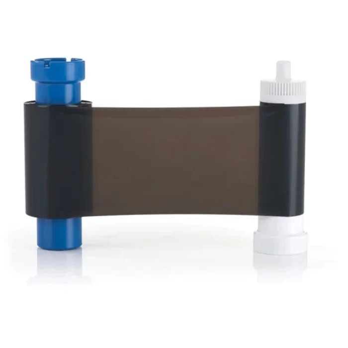Magicard PR1000BK monochrome black ribbon for the Magicard PriceCardPro 100 and Flex+, 1,000 prints per roll. Sold by Specialist ID.