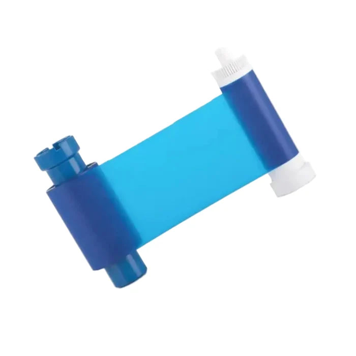 Magicard PR1000BL monochrome blue ribbon for the Magicard PriceCardPro 100 and Flex+, 1,000 prints per roll. Sold by Specialist ID.