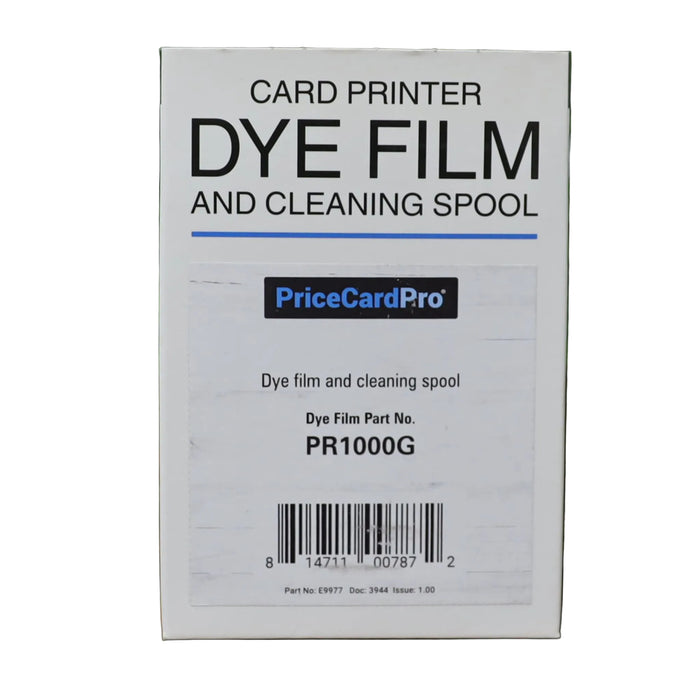Magicard PR1000G monochrome green ribbon for the Magicard PriceCardPro 100 and Flex+, 1,000 prints per roll. Sold by Specialist ID.