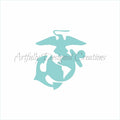 Marine Logo Stencil