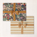 meadow + gold pearls double-sided wrap