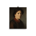 "Merlot Scarf" Art Print - Lone Fox