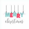 Merry Christmas Ornament 2 Part Stencil