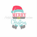 Merry Christmas Santa 3 Part Stencil