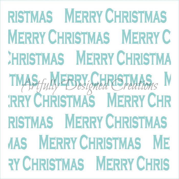 Merry Christmas Stencil