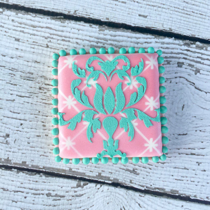 Mesh Flower Lace Stencil Background