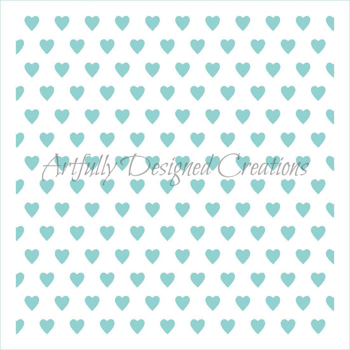 Mini Hearts Stencil