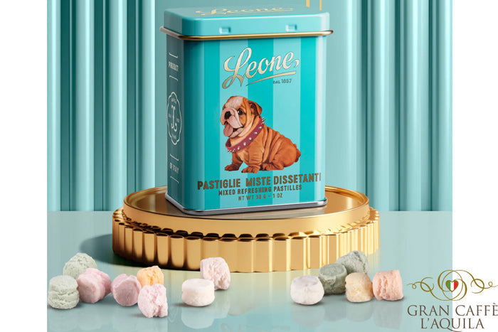MISTE DISSETANTI (MIXED FLAVORS) PASTIGLIES BY LEONE - COLLECTORS TIN - 30g