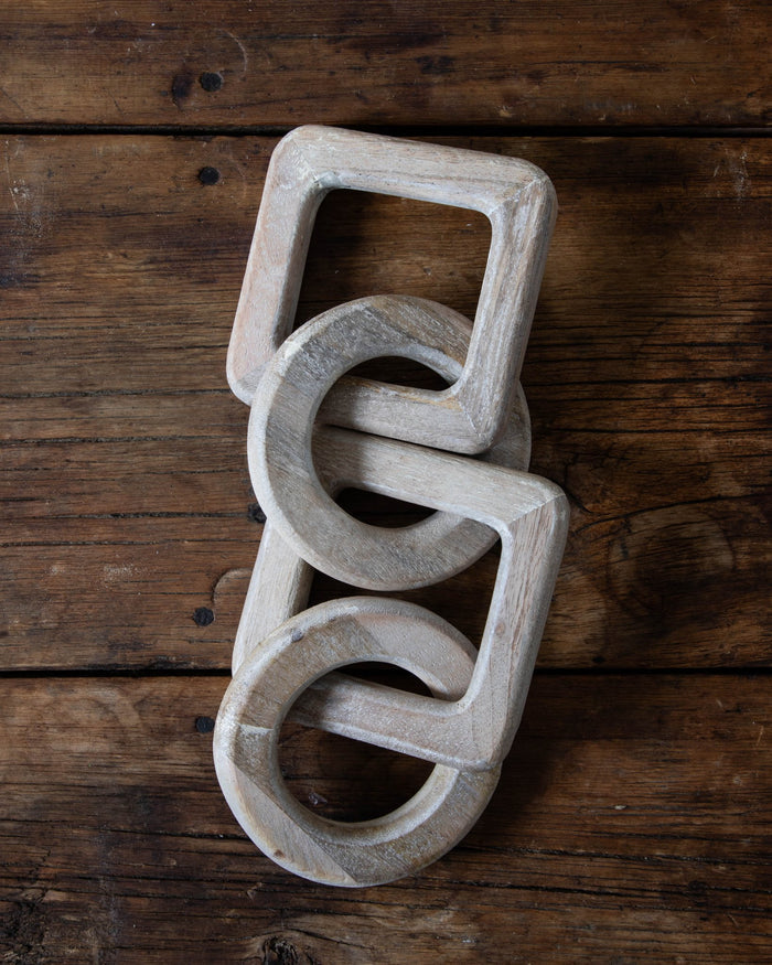 Mixed Shapes Wood Chain - Lone Fox