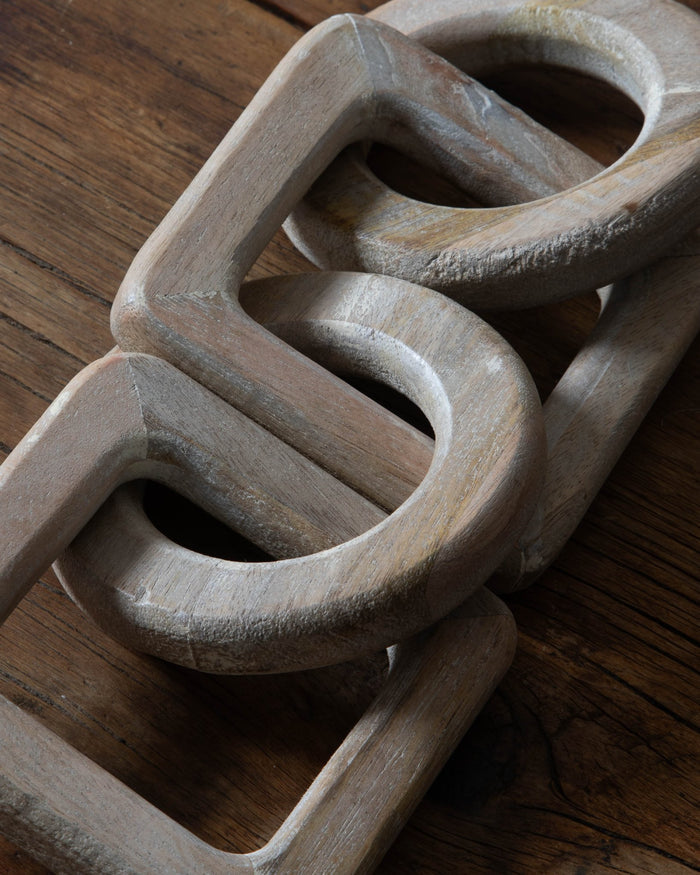 Mixed Shapes Wood Chain - Lone Fox