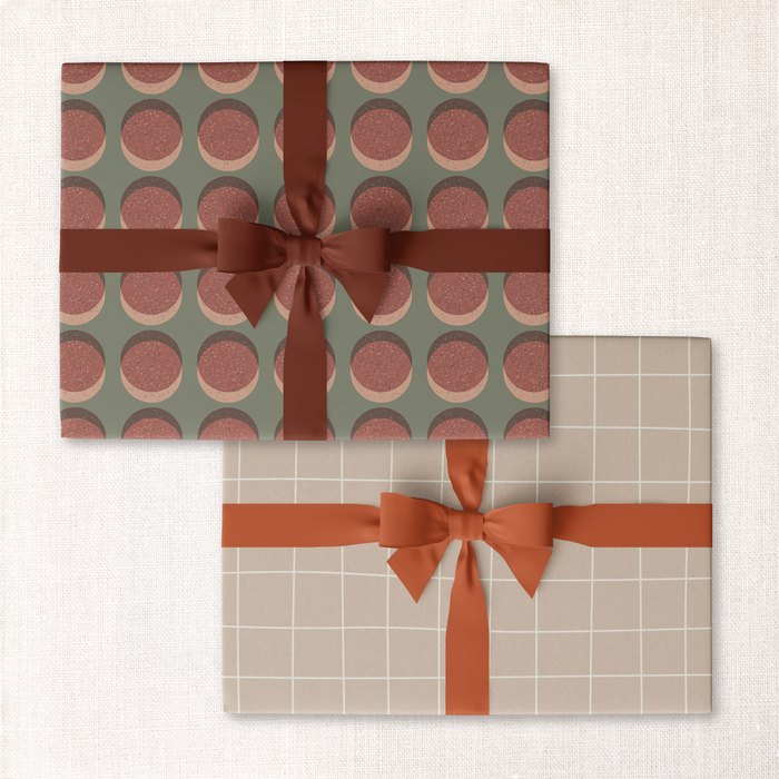 moonstone + khaki flannel double-sided wrap