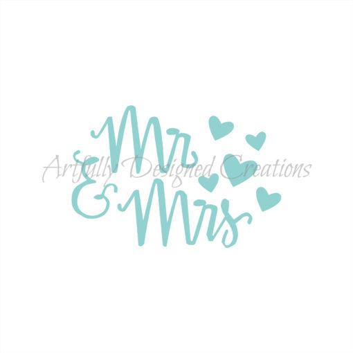 Mr and Mrs Title Stencil