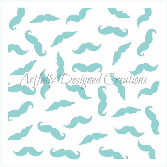 Mustaches Stencil