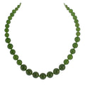 Necklace: Graduated Green Jade
