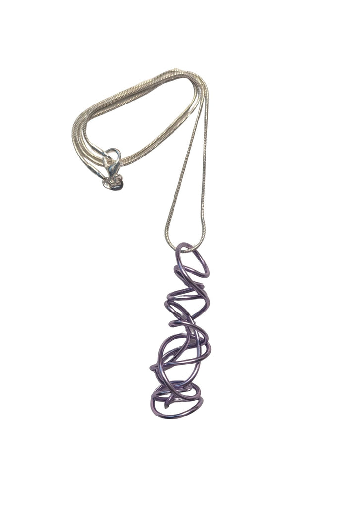 Necklace: Nest Pendant by Rina Young, Lavender