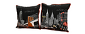 New York Cotton Night  Pillow