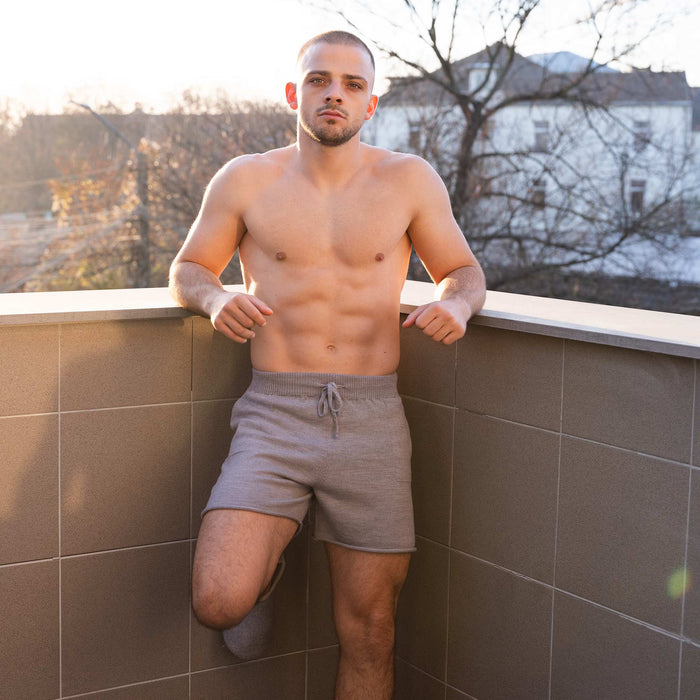 certified organic merino fitness shorts
