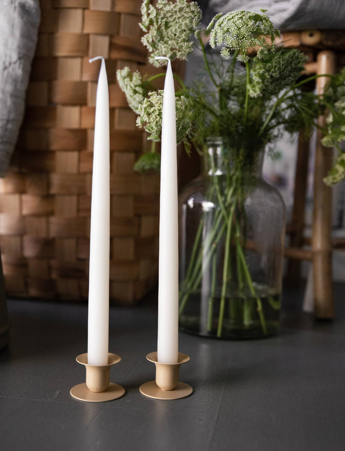 Off White Danish Taper Candle | 12" - Lone Fox