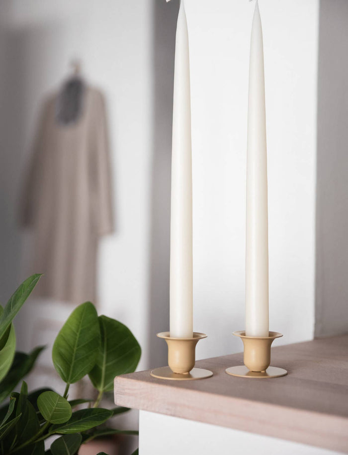 Off White Danish Taper Candle | 12" - Lone Fox