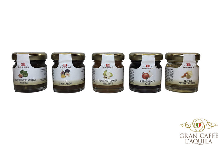 ORGANIC HONEY GIFT TRAY - SELECTION OF 5 (1.23oz/35g each) on Wood Tray