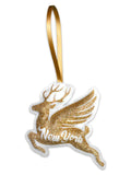 Ornament: Glittering Felt Reindeer