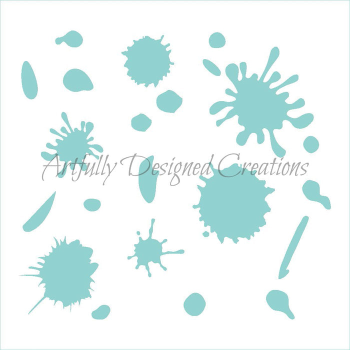 Paint Splatters Stencil
