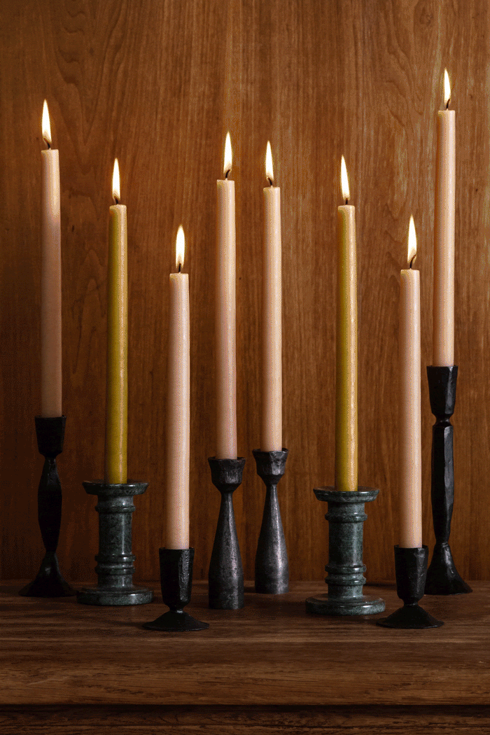 Pair of 12" Hand Dipped Taper Candles, USA