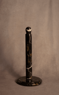 Paper Towel Holder - Black & Gold Marble - Lone Fox