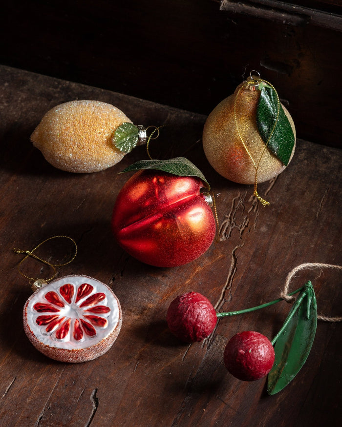 Papier-Mache Cherry Ornament - Lone Fox