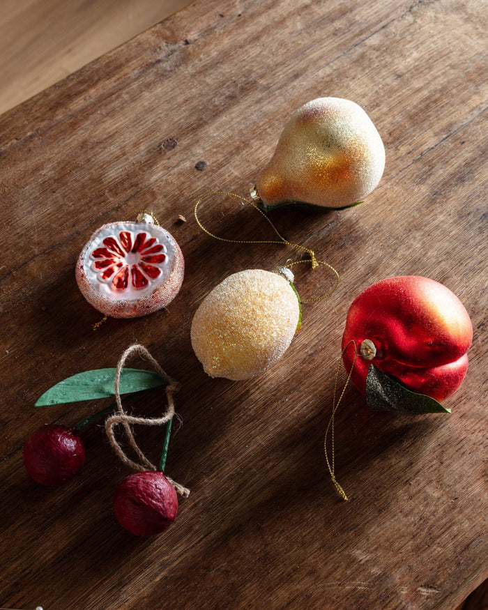 Papier-Mache Cherry Ornament - Lone Fox