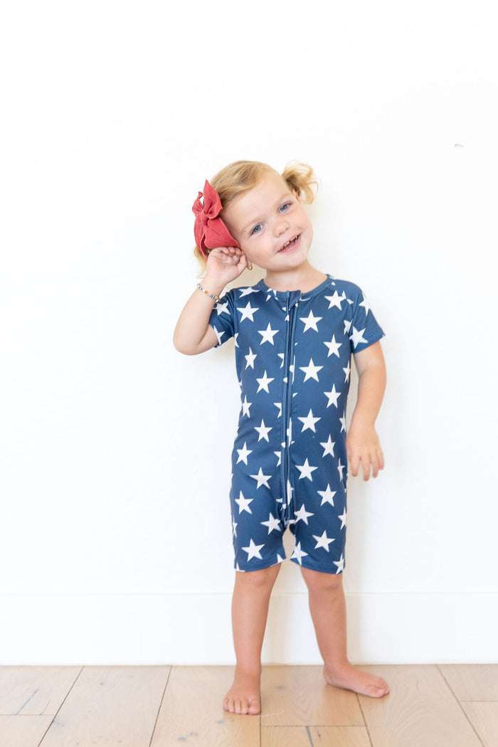 PATRIOTIC STARS | SHORT ZIPPER ONE PIECE