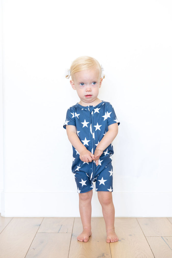 PATRIOTIC STARS | SHORT ZIPPER ONE PIECE