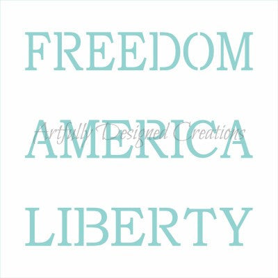 Patriotic Titles Stencil